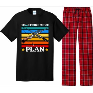 My Retiret Plan Hunting Hunter Retired Grandpa Fishing Gift Pajama Set