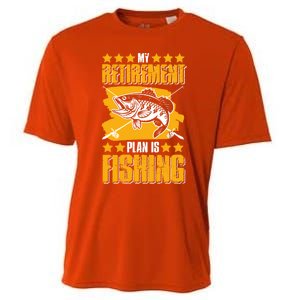 My Retiret Plan Is Fishing Funny Fishing Great Gift Cooling Performance Crew T-Shirt