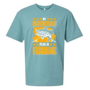 My Retiret Plan Is Fishing Funny Fishing Great Gift Sueded Cloud Jersey T-Shirt