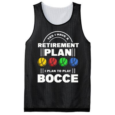 My Retirement Plan Bocce Ball Player Grandpa Bocce Mesh Reversible Basketball Jersey Tank