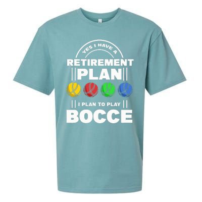 My Retirement Plan Bocce Ball Player Grandpa Bocce Sueded Cloud Jersey T-Shirt