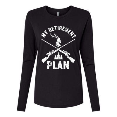 My Retiret Plan Hunting Lover Funny Pensioner Hunting Gift Womens Cotton Relaxed Long Sleeve T-Shirt