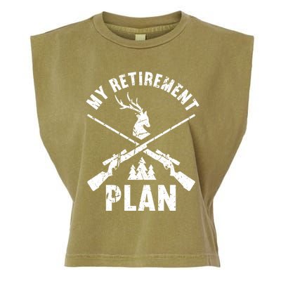 My Retiret Plan Hunting Lover Funny Pensioner Hunting Gift Garment-Dyed Women's Muscle Tee