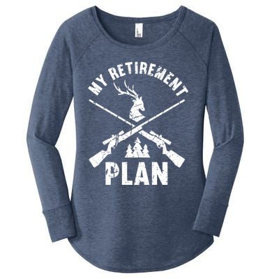 My Retiret Plan Hunting Lover Funny Pensioner Hunting Gift Women's Perfect Tri Tunic Long Sleeve Shirt