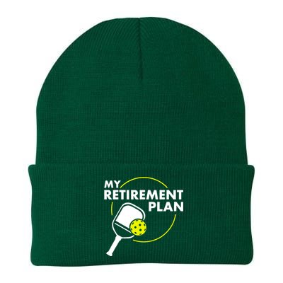 My Retirement Plan Funny Pickleball Slogan Gift Knit Cap Winter Beanie