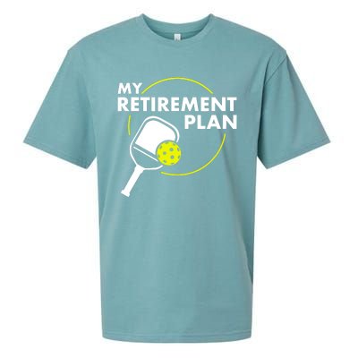 My Retirement Plan Funny Pickleball Slogan Gift Sueded Cloud Jersey T-Shirt