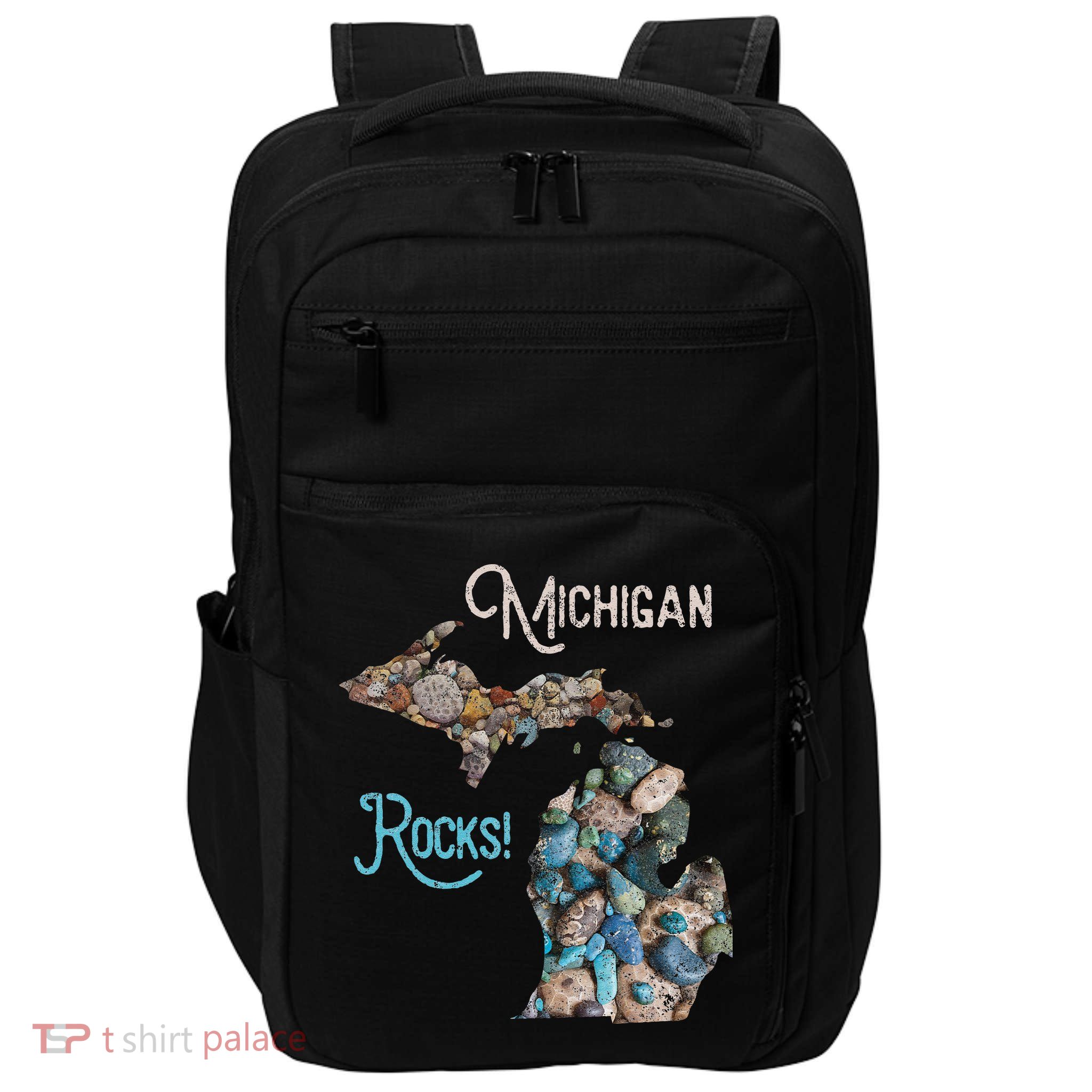 Michigan Rocks Petoskey Stone Hunting Great Lakes State Impact Tech Backpack