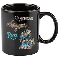 Michigan Rocks Petoskey Stone Hunting Great Lakes State 11oz C Handle Ceramic Mug