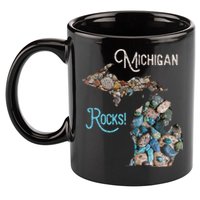 Michigan Rocks Petoskey Stone Hunting Great Lakes State 11oz C Handle Ceramic Mug