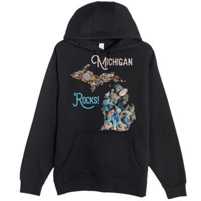 Michigan Rocks Petoskey Stone Hunting Great Lakes State Premium Pullover Hoodie