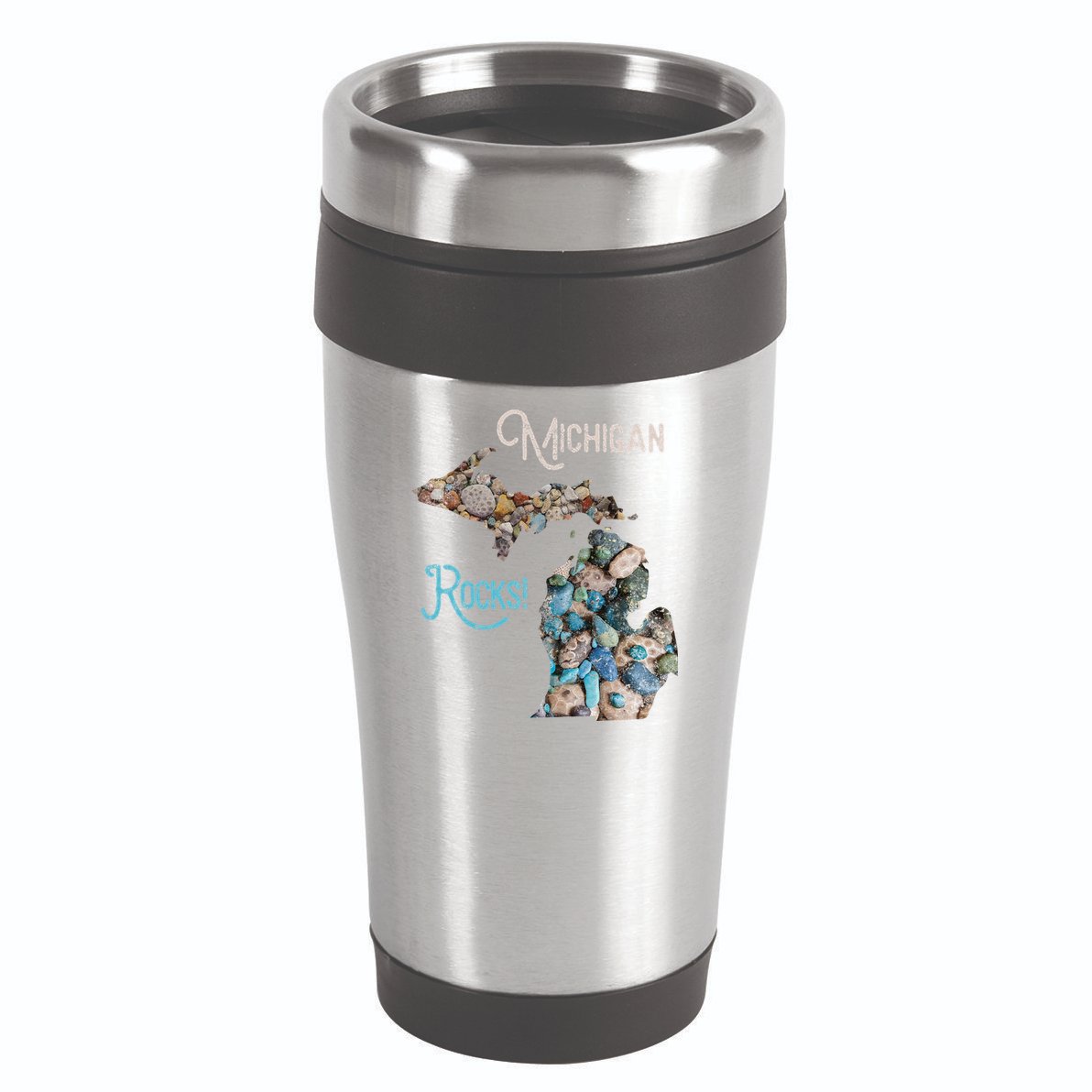 Michigan Rocks Petoskey Stone Hunting Great Lakes State 16oz Travel Tumbler