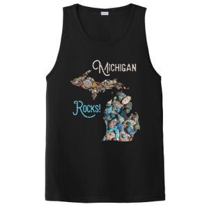 Michigan Rocks Petoskey Stone Hunting Great Lakes State PosiCharge Competitor Tank