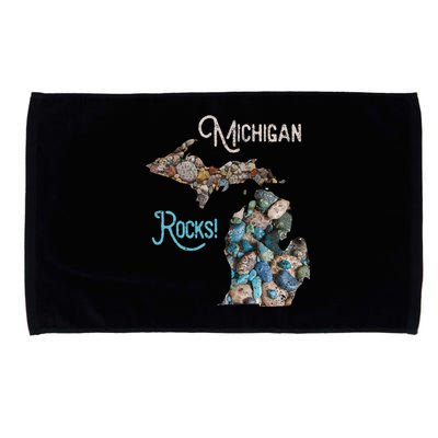 Michigan Rocks Petoskey Stone Hunting Great Lakes State Microfiber Hand Towel