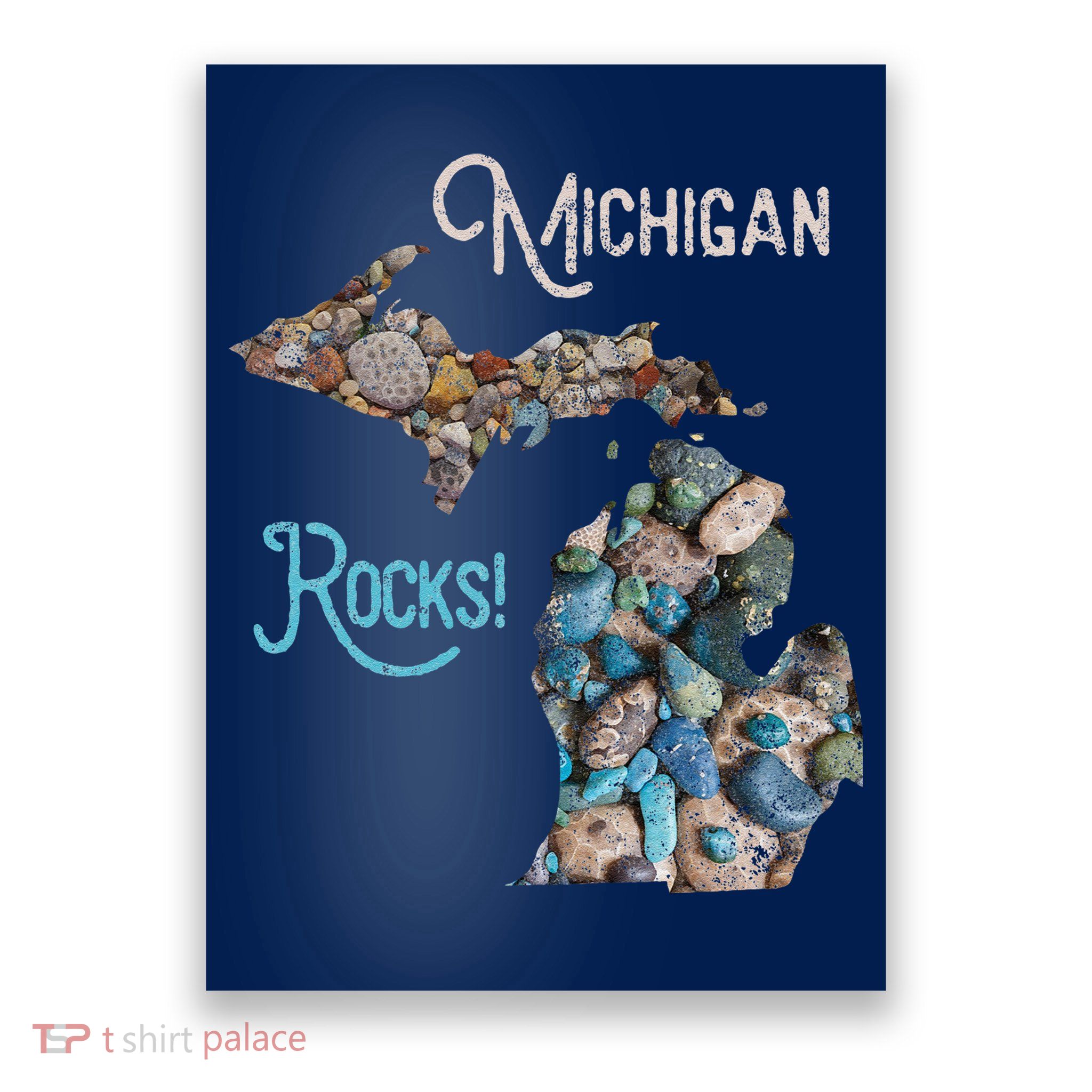 Michigan Rocks Petoskey Stone Hunting Great Lakes State Poster