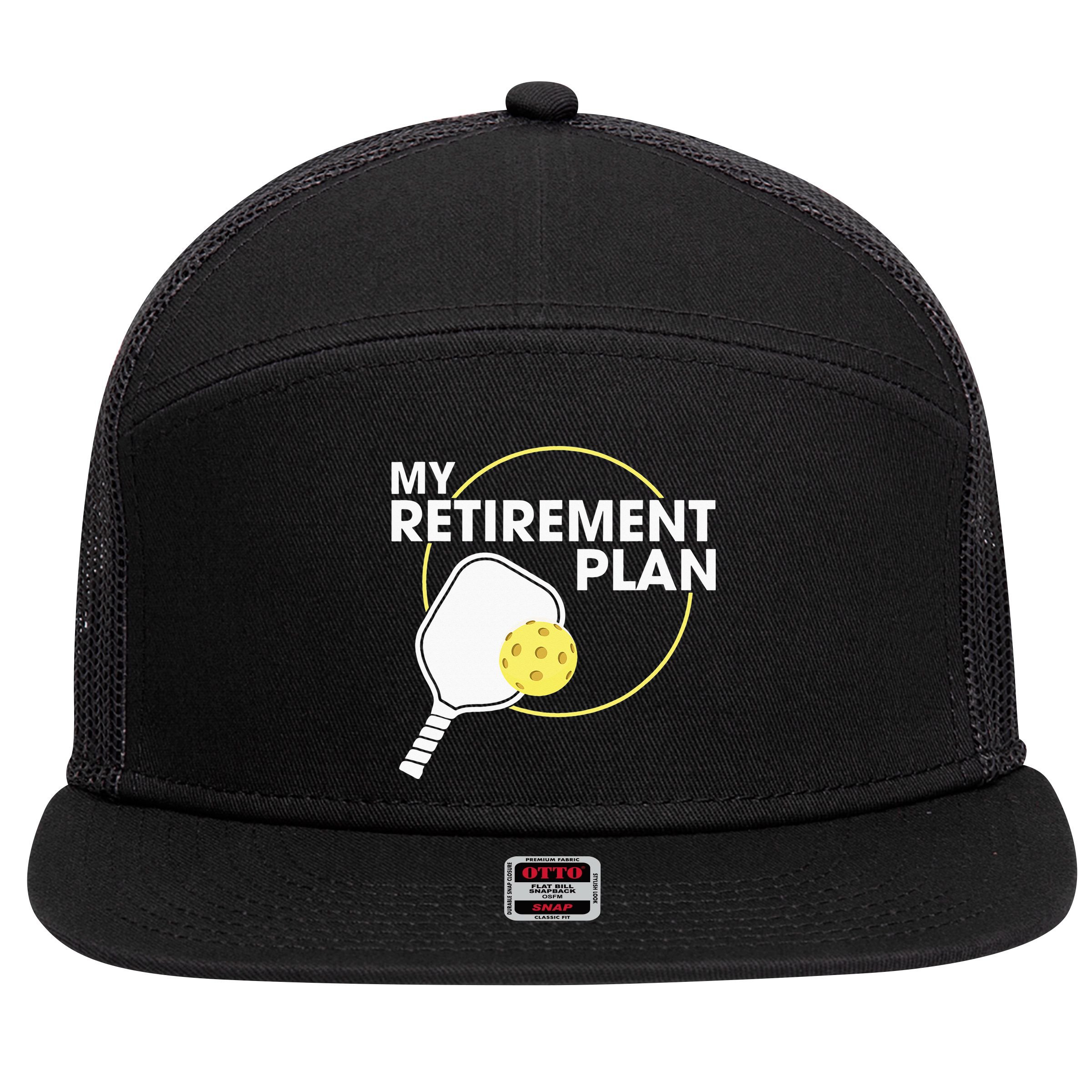 My Retirement Plan Funny Pickleball Lover 7 Panel Mesh Trucker Snapback Hat
