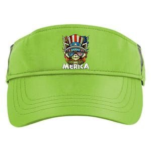 Merica Red Panda Celebrate Independence Us Flag 4th Of July Funny Gift Adult Drive Performance Visor