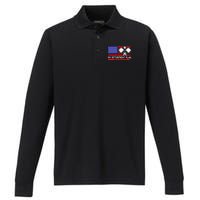 My Retirement Plan. Funny Pickleball Lover Performance Long Sleeve Polo