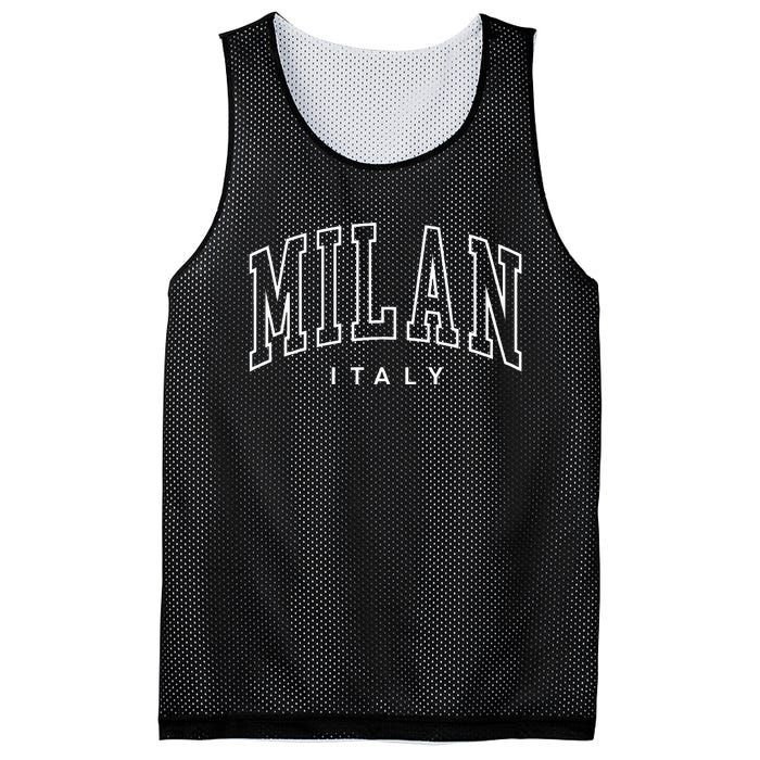 Milan Retro Preppy Italy Souvenir Mesh Reversible Basketball Jersey Tank