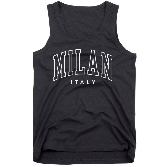 Milan Retro Preppy Italy Souvenir Tank Top