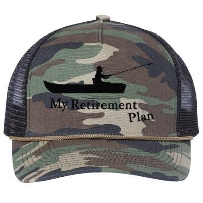 My Retirement Plan Funny Fishing Retro Rope Trucker Hat Cap