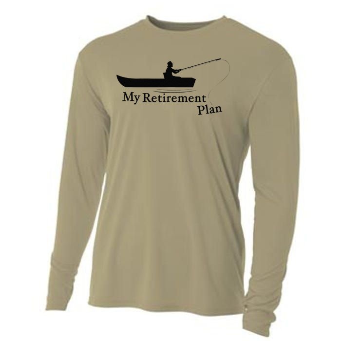 My Retirement Plan Funny Fishing Cooling Performance Long Sleeve Crew