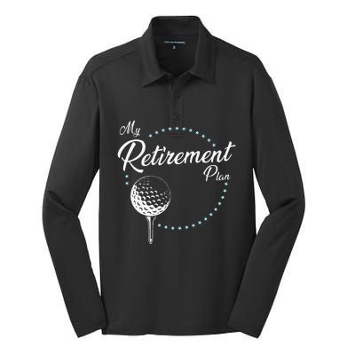 My Retirement Plan Golf Silk Touch Performance Long Sleeve Polo