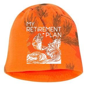 My Retirement Plan Retired Retiree Pension Fishing Fisher Kati - Camo Knit Beanie