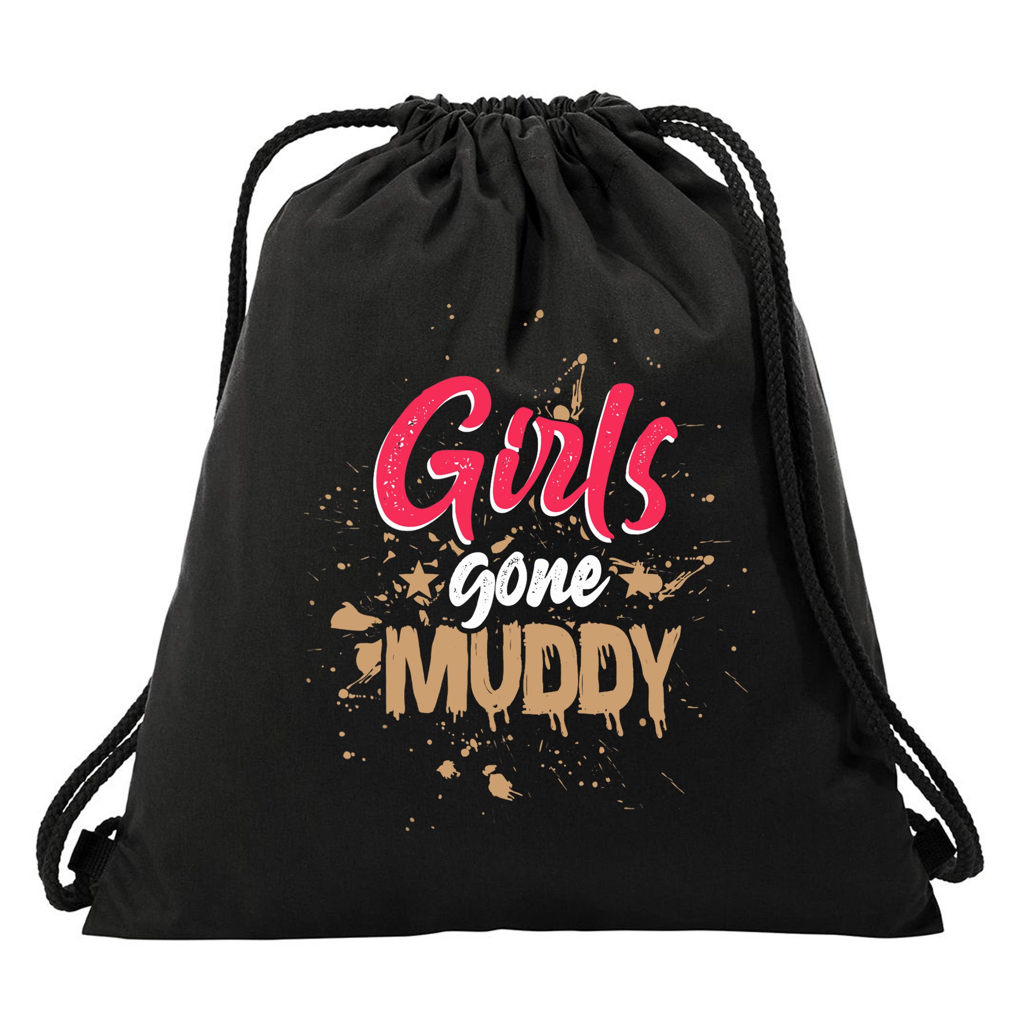 Mud Run Princess Girl Gone Muddy Team Girl ATV Drawstring Bag
