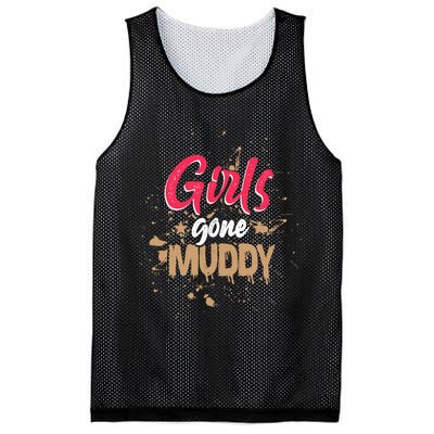 Mud Run Princess Girl Gone Muddy Team Girl ATV Mesh Reversible Basketball Jersey Tank
