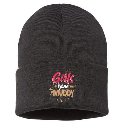 Mud Run Princess Girl Gone Muddy Team Girl ATV Sustainable Knit Beanie