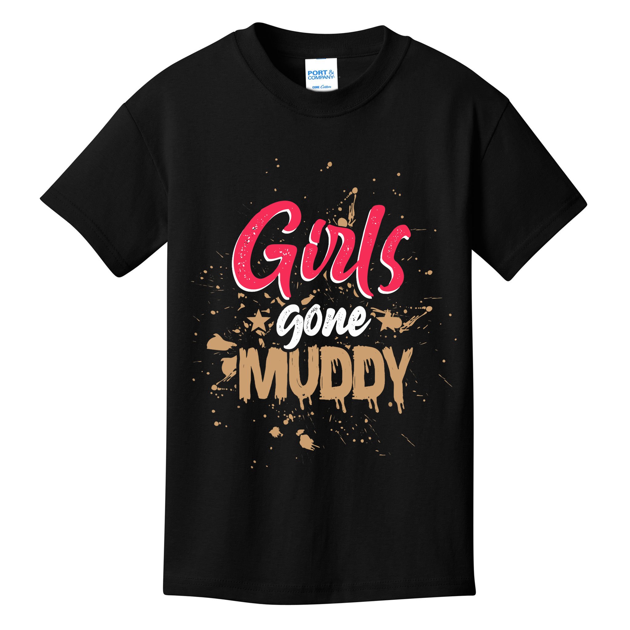 Mud Run Princess Girl Gone Muddy Team Girl ATV Kids T-Shirt