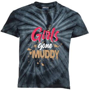 Mud Run Princess Girl Gone Muddy Team Girl ATV Kids Tie-Dye T-Shirt