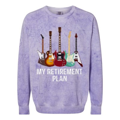 My Retirement Plan Guitar Gift Music Players Guitarist Colorblast Crewneck Sweatshirt