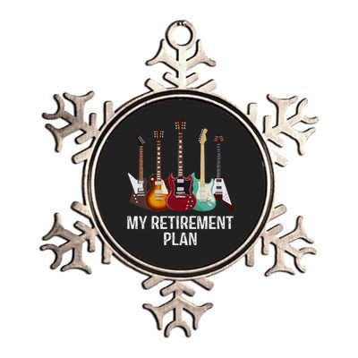 My Retirement Plan Guitar Gift Music Players Guitarist Metallic Star Ornament