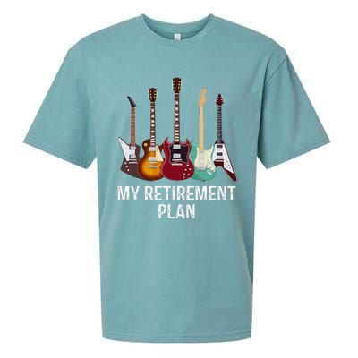 My Retirement Plan Guitar Gift Music Players Guitarist Sueded Cloud Jersey T-Shirt