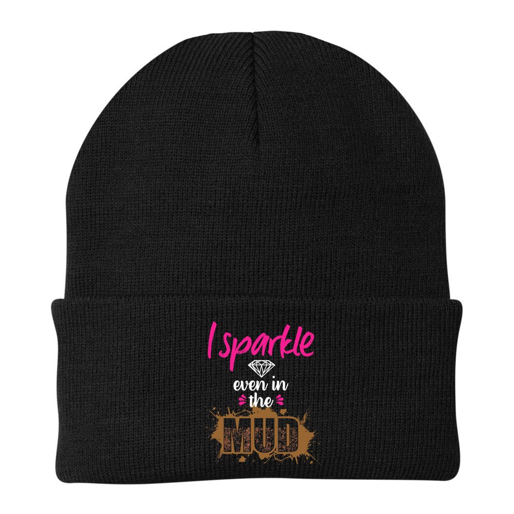 Mud Run Princess I Sparkle Even in Mud Team Girl ATV Gifts Beanie