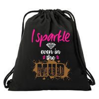 Mud Run Princess I Sparkle Even in Mud Team Girl ATV Gifts Drawstring Bag