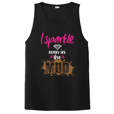 Mud Run Princess I Sparkle Even in Mud Team Girl ATV Gifts PosiCharge Competitor Tank