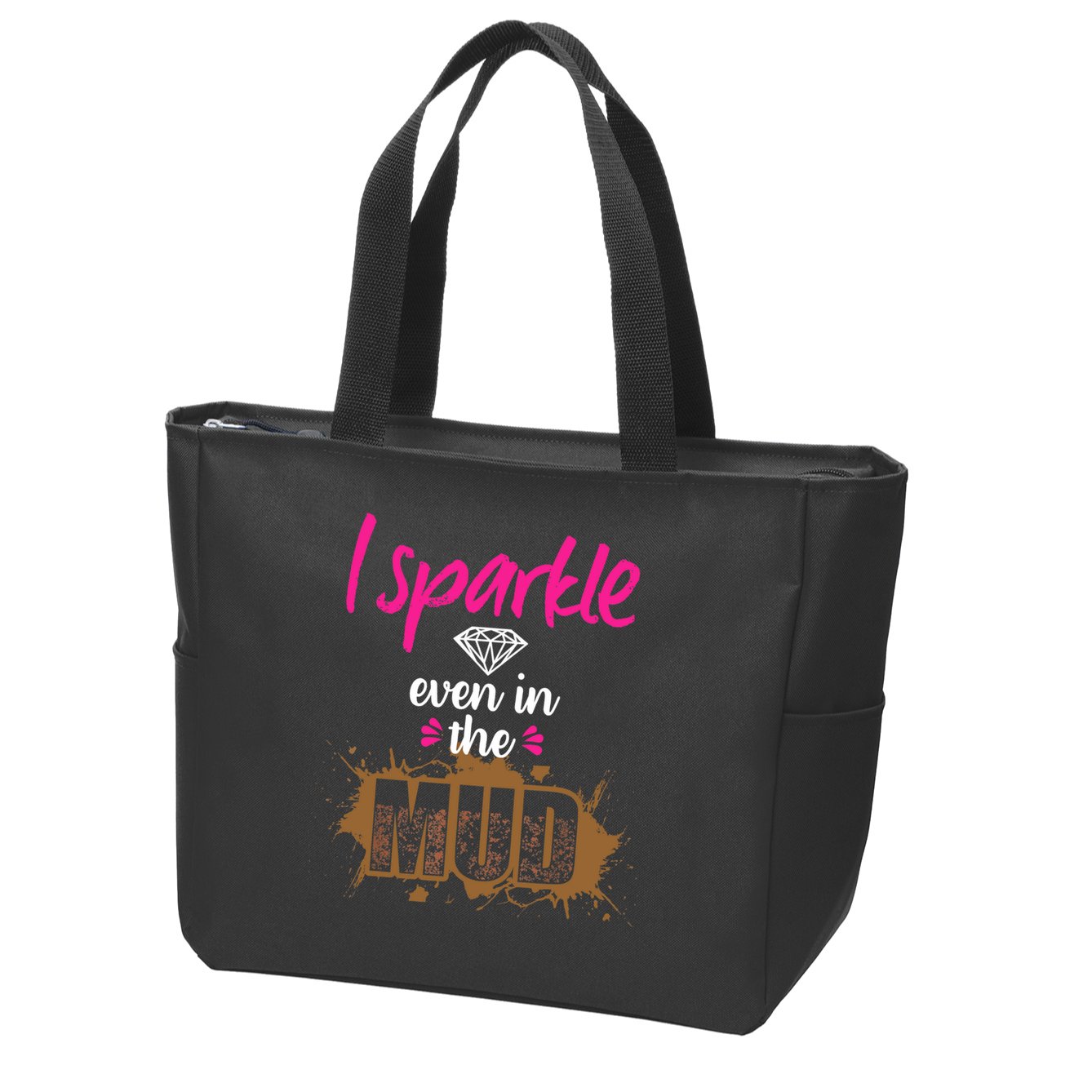 Mud Run Princess I Sparkle Even in Mud Team Girl ATV Gifts Zip Tote Bag