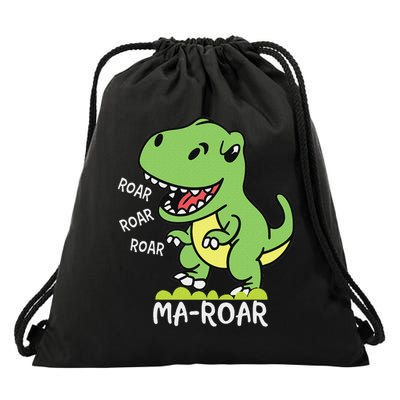 Ma Roar Passover Jewish Holiday Dinosaur Dino Drawstring Bag