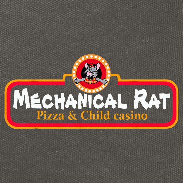 Mechanical Rat Pizza & Child Casino Cotton Canvas Backpack