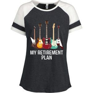 My Retirement Plan Guitar Gift Music Players Guitarist Enza Ladies Jersey Colorblock Tee