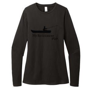 My Retirement Plan Funny Fishing Womens CVC Long Sleeve Shirt