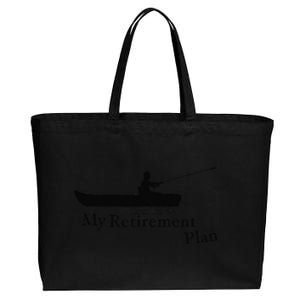 My Retirement Plan Funny Fishing Cotton Canvas Jumbo Tote