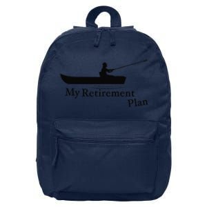 My Retirement Plan Funny Fishing 16 in Basic Backpack