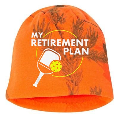 My Retirement Plan Funny Pickleball Slogan Kati - Camo Knit Beanie