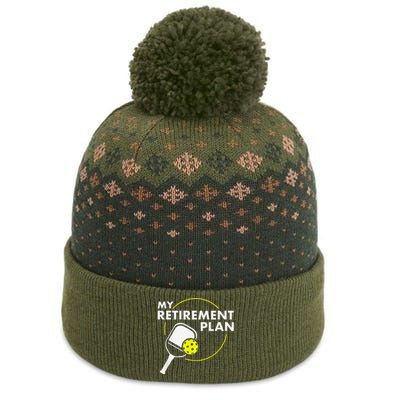 My Retirement Plan Funny Pickleball Slogan The Baniff Cuffed Pom Beanie