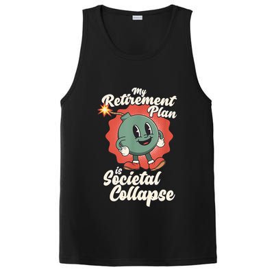 My Retirement Plan Is Societal Collapse Retro Toon Dread PosiCharge Competitor Tank
