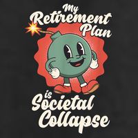 My Retirement Plan Is Societal Collapse Retro Toon Dread Golf Towel