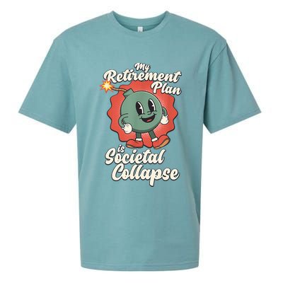 My Retirement Plan Is Societal Collapse Retro Toon Dread Sueded Cloud Jersey T-Shirt